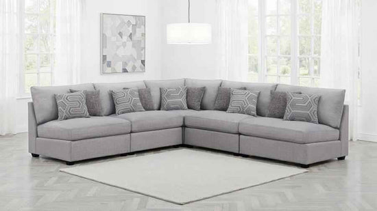 Cambria 5-piece Upholstered Modular Sectional Sofa Grey