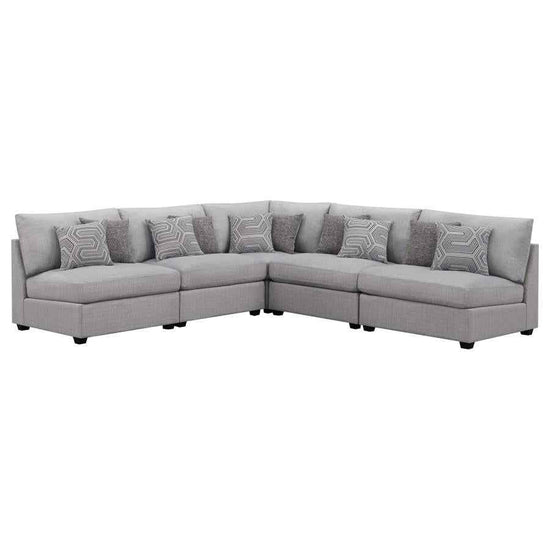 Cambria 5-piece Upholstered Modular Sectional Sofa Grey