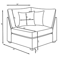 Cambria 6-piece Upholstered Modular Sectional Sofa Grey
