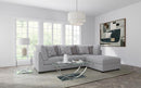 Cambria Upholstered Armless Chair Grey