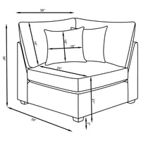 Cambria Upholstered Corner Grey