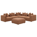 Jennifer Upholstered Armless Chair Terracotta
