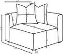 Jennifer Upholstered Corner Chair Grey