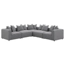 Jennifer Upholstered Corner Chair Grey
