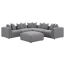 Jennifer Upholstered Corner Chair Grey