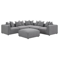 Jennifer Upholstered Corner Chair Grey