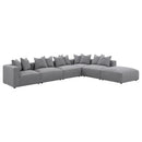 Jennifer Upholstered Corner Chair Grey