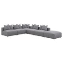 Jennifer Upholstered Corner Chair Grey