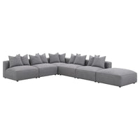 Jennifer Upholstered Corner Chair Grey