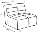 Sunny Upholstered Armless Chair Natural