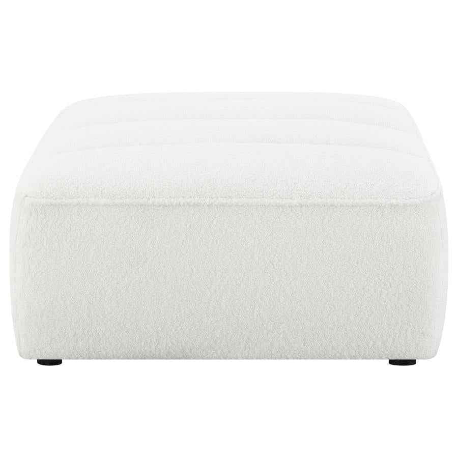 Sunny Square Upholstered Ottoman Natural