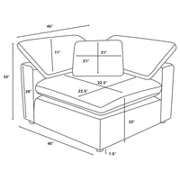 Raleigh 5-piece Boucle Upholstered Modular Sectional Ivory