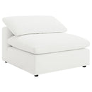 Raleigh Boucle Upholstered Armless Chair Ivory