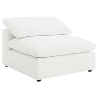 Raleigh Boucle Upholstered Armless Chair Ivory