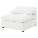 Raleigh Boucle Upholstered Armless Chair Ivory