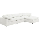 Raleigh Boucle Upholstered Armless Chair Ivory