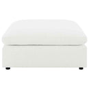 Raleigh Boucle Upholstered Ottoman Ivory