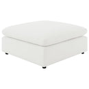Raleigh Boucle Upholstered Ottoman Ivory
