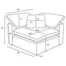 Raleigh 5-piece Boucle Upholstered Modular Sectional Grey