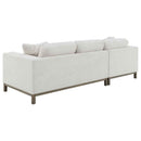 Geneva Boucle Upholstered Sectional Chaise Sofa Sand