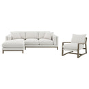 Geneva Boucle Upholstered Sectional Chaise Sofa Sand