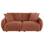 Home & Sleep Outlet - Elysia Chenille Upholstered Modular Lounge Loveseat Coral
