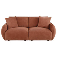 Elysia Fabric Upholstered Modular Lounge Loveseat Coral