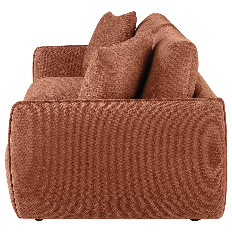 Home & Sleep Outlet - Elysia Chenille Upholstered Modular Lounge Loveseat Coral