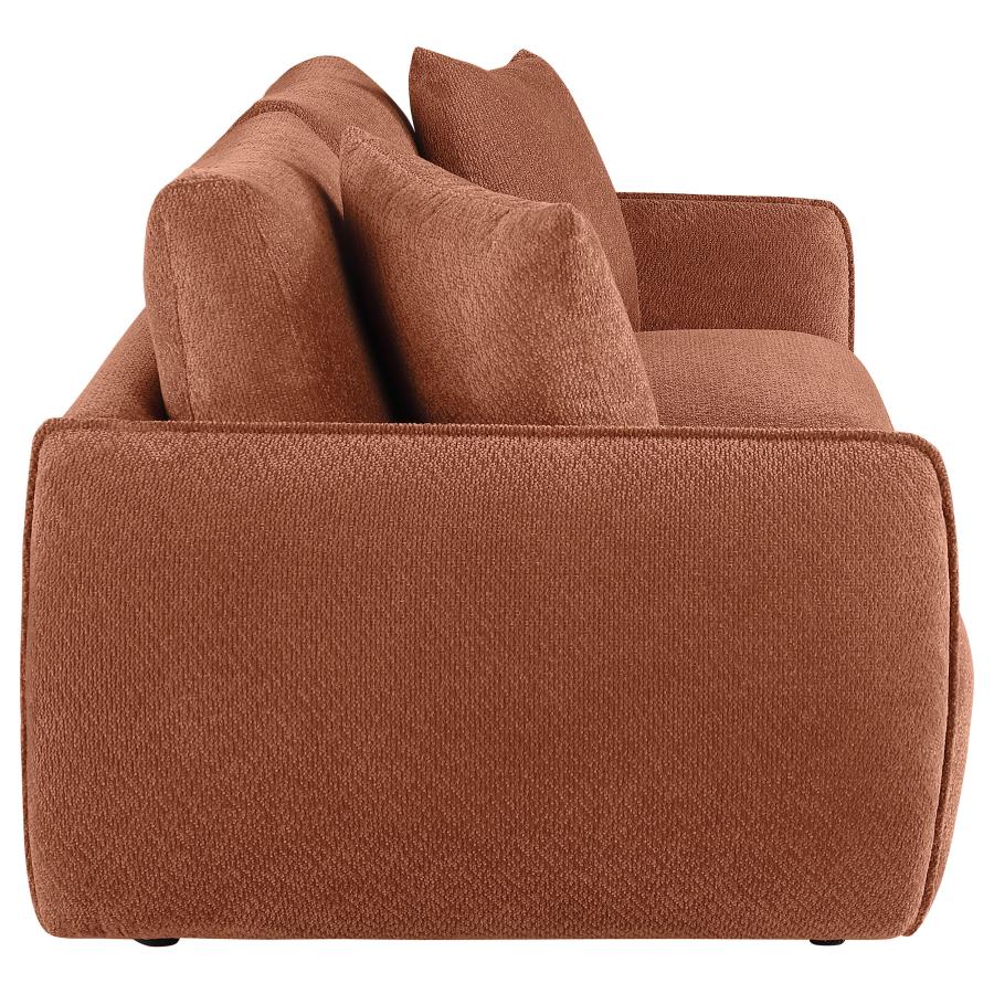 Home & Sleep Outlet - Elysia Chenille Upholstered Modular Lounge Loveseat Coral