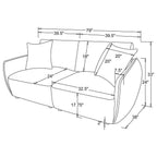 Home & Sleep Outlet - Elysia Chenille Upholstered Modular Lounge Loveseat Coral