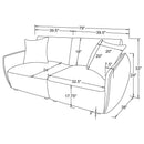Elysia Fabric Upholstered Modular Lounge Loveseat Coral