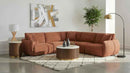 Elysia 5-piece Fabric Upholstered Modular Sectional Sofa Coral