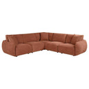 Elysia 5-piece Fabric Upholstered Modular Sectional Sofa Coral