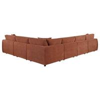 Elysia 6-piece Fabric Upholstered Modular Sectional Sofa Coral