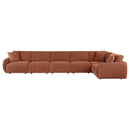Elysia 6-piece Fabric Upholstered Modular Sectional Sofa Coral