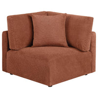 Elysia 6-piece Fabric Upholstered Modular Sectional Sofa Coral