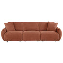 Elysia Fabric Upholstered Modular Lounge Sofa Coral