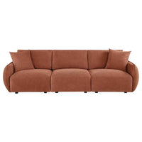 Elysia Fabric Upholstered Modular Lounge Sofa Coral