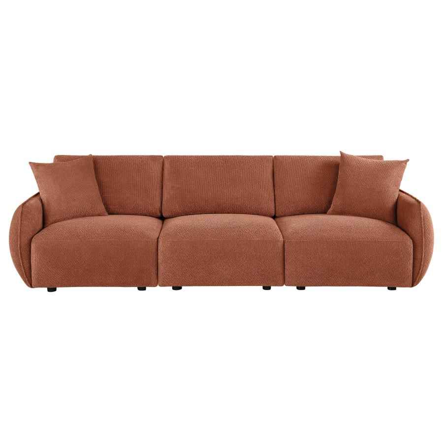 Elysia Fabric Upholstered Modular Lounge Sofa Coral