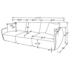 Elysia Chenille Upholstered Modular Lounge Sofa Coral