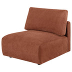 Home & Sleep Outlet - Elysia Chenille Upholstered Modular Armless Chair Coral