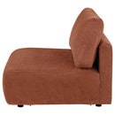 Elysia Fabric Upholstered Modular Armless Chair Coral
