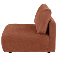 Elysia Fabric Upholstered Modular Armless Chair Coral