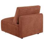 Home & Sleep Outlet - Elysia Chenille Upholstered Modular Armless Chair Coral