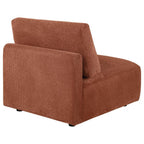 Home & Sleep Outlet - Elysia Chenille Upholstered Modular Armless Chair Coral