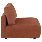 Home & Sleep Outlet - Elysia Chenille Upholstered Modular Armless Chair Coral