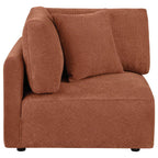 Home & Sleep Outlet - Elysia Chenille Upholstered Modular Corner Chair Coral