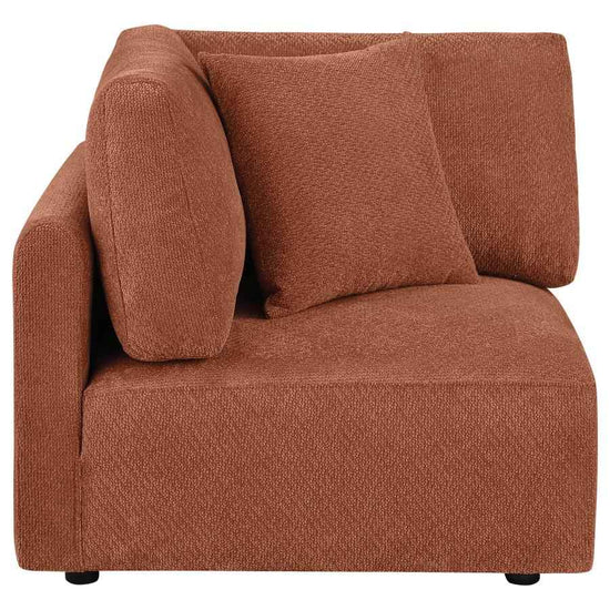 Elysia Fabric Upholstered Modular Corner Chair Coral