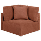 Home & Sleep Outlet - Elysia Chenille Upholstered Modular Corner Chair Coral