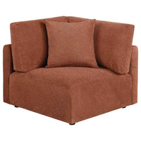 Elysia Fabric Upholstered Modular Corner Chair Coral